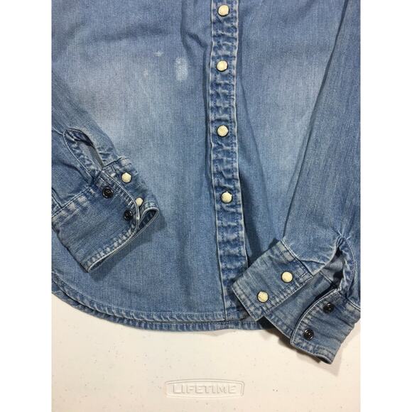 American Eagle Women Denim Button Up Shirt Size XS - Picture 3 of 7
